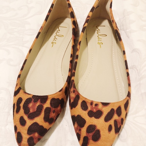 Lulus leopard suede flats size 5.5 - Picture 2 of 4
